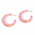 ELENYS Blush – pozlacené náušnice 18K žluté zlato
