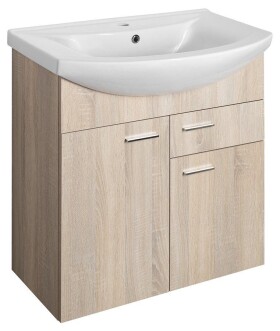 AQUALINE - ZOJA umyvadlová skříňka 71,5x74x34cm, dub platin 51175