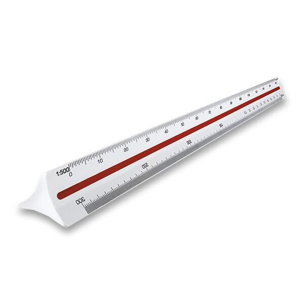 Maped poměrové měřítko geodetické 6 stupnic 1:500 1:2500