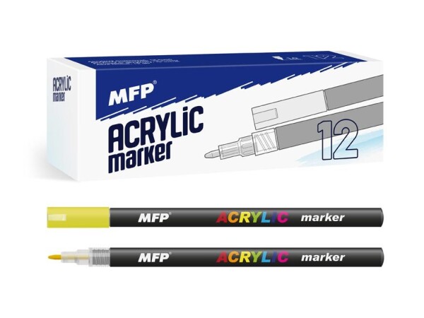 Akrylový popisovač 1 mm - žlutý tmavý