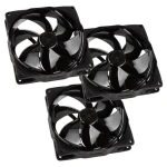 Noiseblocker NB-eLoop Fan B12-PS Black Edition 3ks / 120mm / 21.2 dB @ 1500 RPM / 58.09 CFM / 4-Pin PWM (LUBU-039)