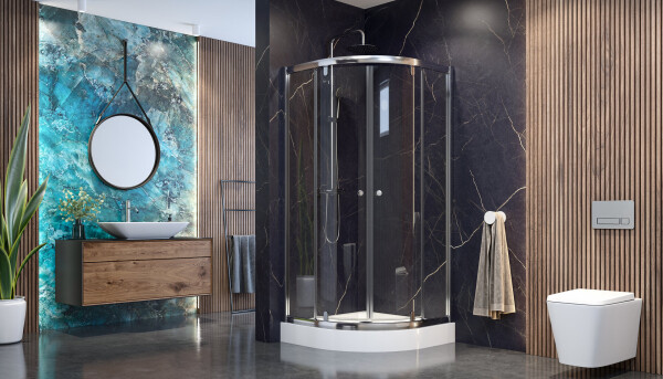 Aquatek MASTER S7 90 cm CHROM sprchová zástěna