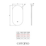 CERANO - Koupelnové LED zrcadlo Luno - 40x80 CER-8050BD79942