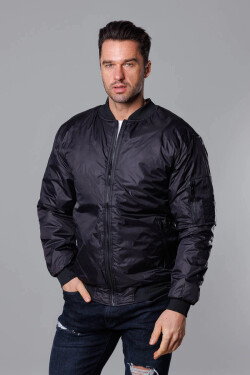 Černo-červená pánská bunda typu "bomber" (AK95-1A) -Goodlooking M