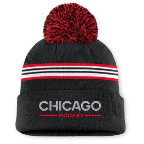 Fanatics Dámská zimní čepice Chicago Blackhawks NHL Authentic Pro W/Cap Cuffed Pom Beanie