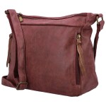 Trendy dámská koženková crossbody kabelka Estina, vínová