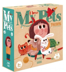 LONDJI Puzzle Všichni moji mazlíčci - 21 pcs