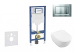 GEBERIT - Duofix Set předstěnové instalace, klozetu Subway 2.0 a sedátka softclose, tlačítko Sigma30, matný chrom/chrom SANI11CK2114