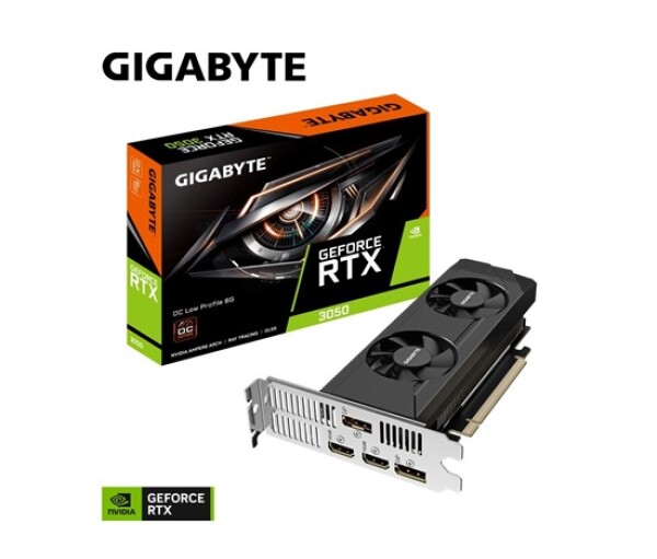 GIGABYTE VGA NVIDIA GeForce RTX 3050 Low Profile OC 6G, 6G GDDR6, 2xDP, 2xHDMI EDF_1706143