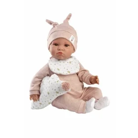 Llorens 74508 NEW BORN - realistická panenka miminko se zvuky a měkkým látkovým tělem - 45 cm