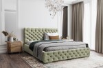 FRONTI Postel MODEL 02 200x200 světlezelená - MAGIC VELVET 2243