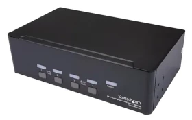 StarTech 4-portový Dual-Monitor KVM černá / KVM přepínač / DisplayPort / 4K 60Hz / USB Hub (SV431DPDDUA2)