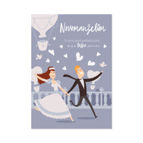 Svatební hrací přání - Běžící novomanželé - Albi