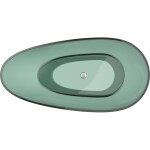 MEXEN - Glass teal volně stojící vana transparentna 170 x 85, korek chrom 58061708511