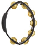 Latin Percussion Cyclops Tambourine Brass Jingles Black Hand Held