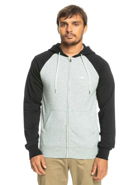 Quiksilver EVERYDAY LIGHT GREY HEATHER pánská mikina na zip - XXL