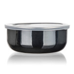 Smaltované misky s víčky METALLIC Black