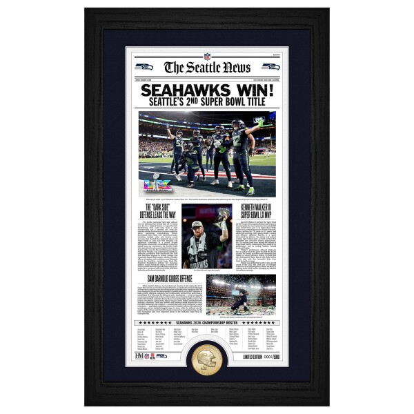 Obraz Seattle Seahawks NFL Super Bowl LX Champions Newspaper