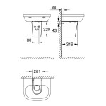 GROHE - Essence Polosloup k umyvadlu, alpská bílá 39570000