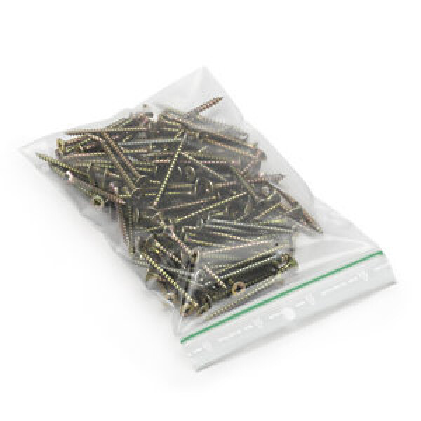 Uzavíratelný ZIP sáček 60x80mm, 50% recyklovaný, materiál LDPE, tloušťka 100µm | RAJA