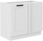 Spodní rohová skříňka Luna 105 ND 1F BB Barva korpusu: Bílá, Barva dvířek: Bílá