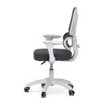 Dětská židle, výškově nastavitelná, šedá síťovina, KA-K1063 GREY