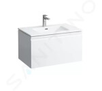 Laufen - Pro S Skříňka s umyvadlem, 800x500x460 mm, 1 zásuvka, lesklá bílá H8609644751041