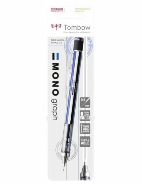 Mikrotužka Tombow MONO graph - modrá/bílá/černá