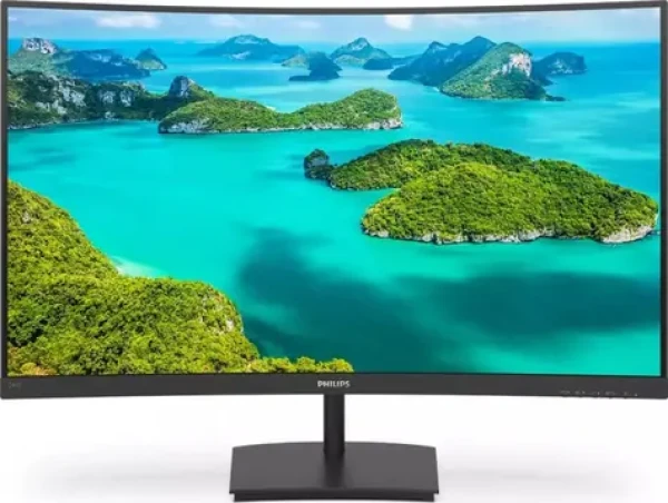 23.6 PHILIPS 241E1SC / VA / 1920 x 1080 / 16:9 / 4ms / 3000:1 / 250cd-m2 / VGA+HDMI / Curved (241E1SC/00)