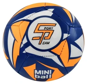 SportTeam Miniball S2 modro-neonově oranžová / Fotbalový míč / Vel. 1 / 12 panelů / Dvouvrstvý