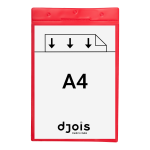 Djois magnetická identifikační kapsa, A4, červená, 10 ks
