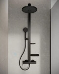 IDEAL STANDARD - ALU+ Sprchový set s baterií, průměr 26 cm, 2 proudy, hedvábná černá BD584XG