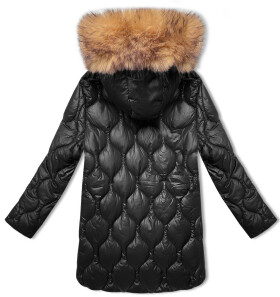 Černá dámská bunda s ozdobným prošíváním J Style (5M3226-392) odstíny černé L (40)
