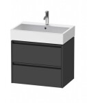 DURAVIT - Ketho.2 Umyvadlová skříňka 55x68x46 cm, 2 zásuvky, grafit mat K25276049490000