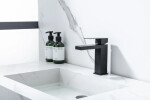 CERANO - Umyvadlová stojánková baterie Velar - nízká - černá matná TU-428173