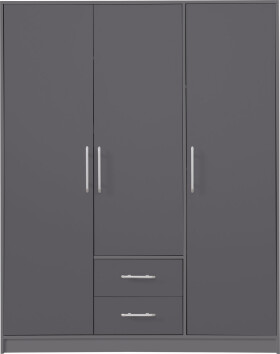 Šatní skříň Smart SR2 Varianta: Bez zrcadla, Barva korpusu + barva dveří: Antracit