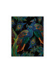 Dřevěný obraz Peacocks