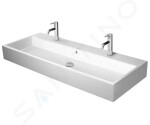 DURAVIT - Vero Air Dvojumyvadlo nábytkové 1200x470 mm, s přepadem, s otvory pro baterie, bílá 2350120026