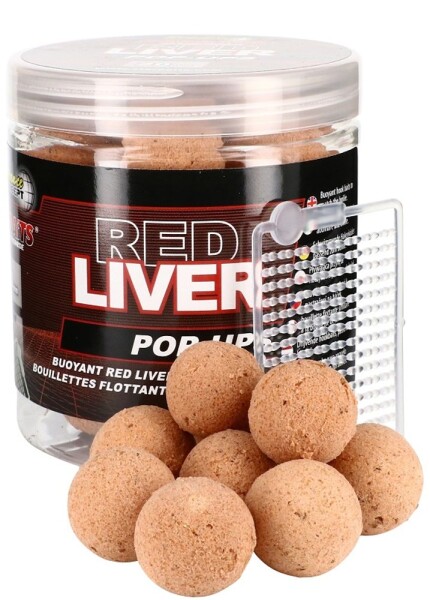 Starbaits Plovoucí boilies Pop Up Red Liver 50g - 16mm,Starbaits Plovoucí boilies Pop Up Red Liver 50g - 16mm