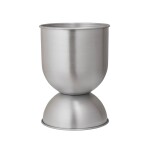 Ferm Living Obal na květináč Hourglass Small Aluminium, stříbrná barva, kov