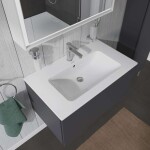 DURAVIT - ME by Starck Umyvadlo nábytkové 83x49 cm, s přepadem, s otvorem pro baterii, WonderGliss, bílá 23368300001