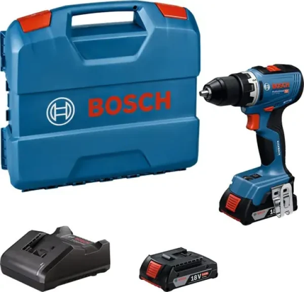 BOSCH GSR 18V-65 Professional / Aku vrtací šroubovák / 18V / 63 Nm / 2x 2,0 Ah / kufr (06019N3000)