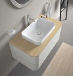 DURAVIT - Happy D.2 Plus Umyvadlová mísa zápustná 60x40 cm, bez přepadu, WonderGliss, bílá 23596000001