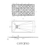 CERANO - Sprchová vanička obdélníková Gusto - SMC/minerální kompozit - strukturovaná černá matná - 160x80x3 CER-414716