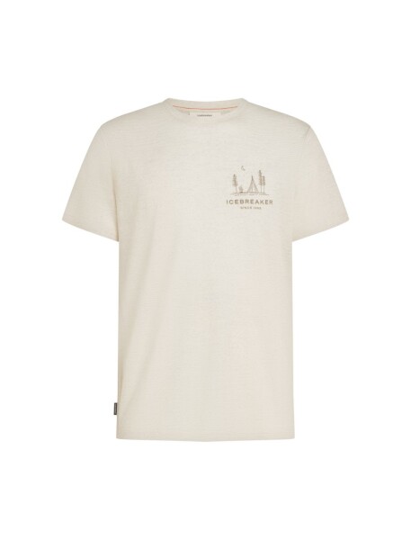 ICEBREAKER Mens Mer 150 Tech Lite SS Tee Peaceful Pass, Ecru Hthr velikost: XL