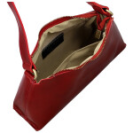 Módní dámská kožená kabelka na rameno Delami Vera Pelle Nemia, červená