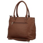 Trendy dámská koženková kabelka na rameno Asila, hnědá