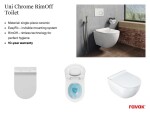 RAVAK - Chrome WC závěsné Uni, RimOff, bílá X01535