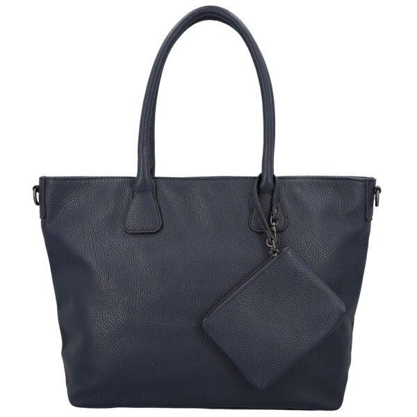 Trendy dámská koženková kabelka na rameno Ceyla, tmavě modrá