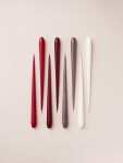 Ester & erik Svíčka Taper 32 cm – 36 Winter Berry Matt – set 2 ks, červená barva, vosk